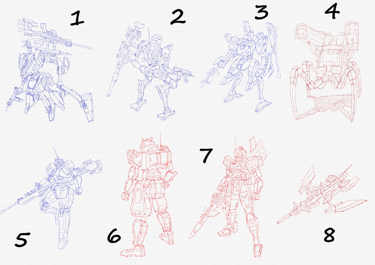 ロボット、メカ、乗り物のイラストを描きます キャラ、背景、アイテム、ロボット、乗り物、メカデザインを制作 イメージ6