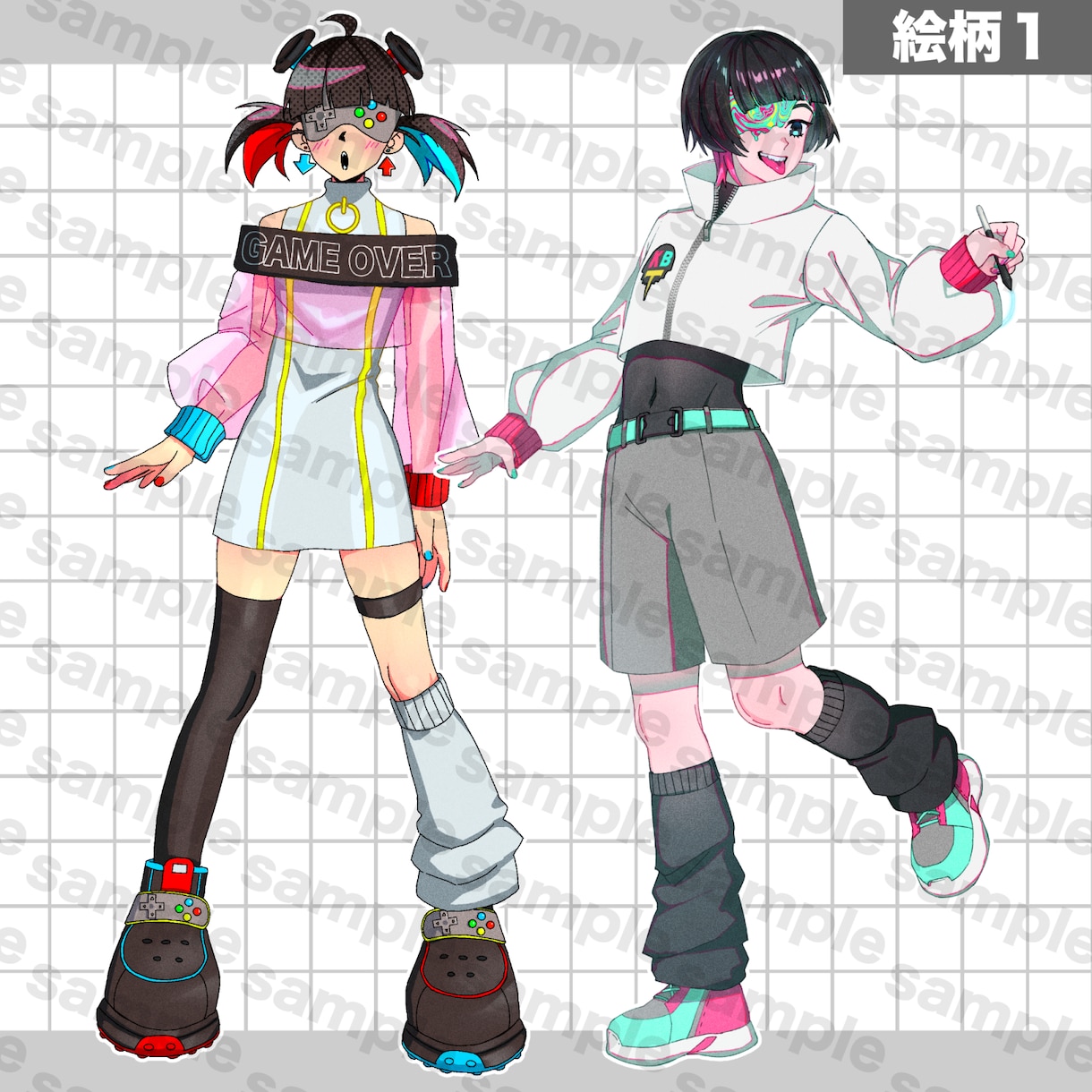 ポップで可愛い全身の立ち絵イラストを制作致します 丁寧に納品日厳守でイラストを提供致します！ イメージ2