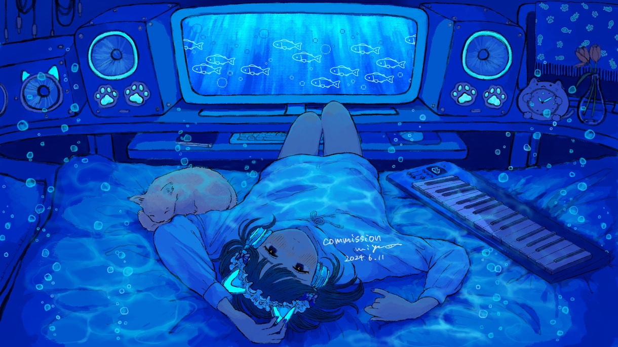 MV/歌ってみた動画用などの一枚絵を描きます 曲に込めたあなたの気持ちを伝えるお手伝い！ イメージ2