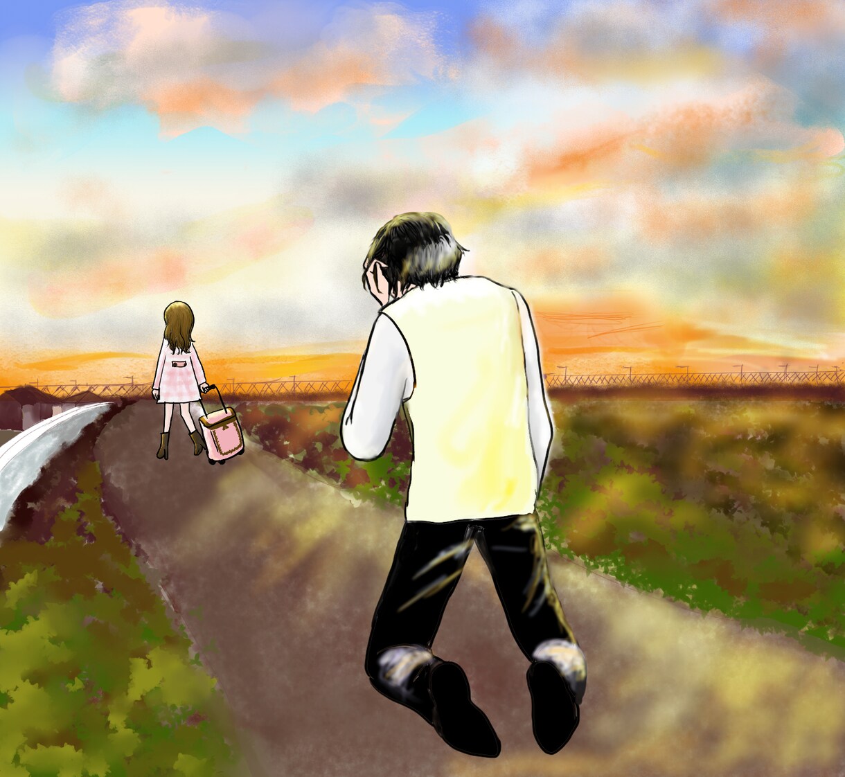 小説の挿し絵や表紙のイラスト描きます 背景が写真のような美しい水彩風イラスト イメージ5