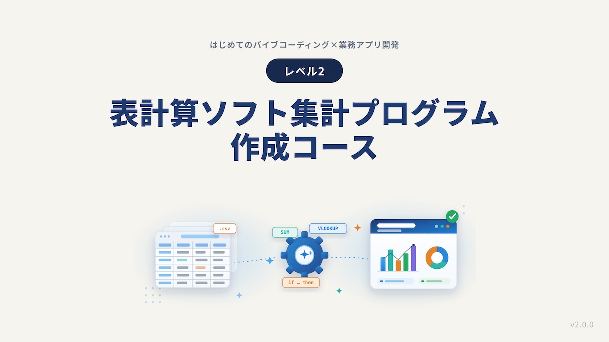 バイブコーディングでExcel自動化します ChatGPT/Claude・未経験OK・全7レベルのLv2 イメージ2