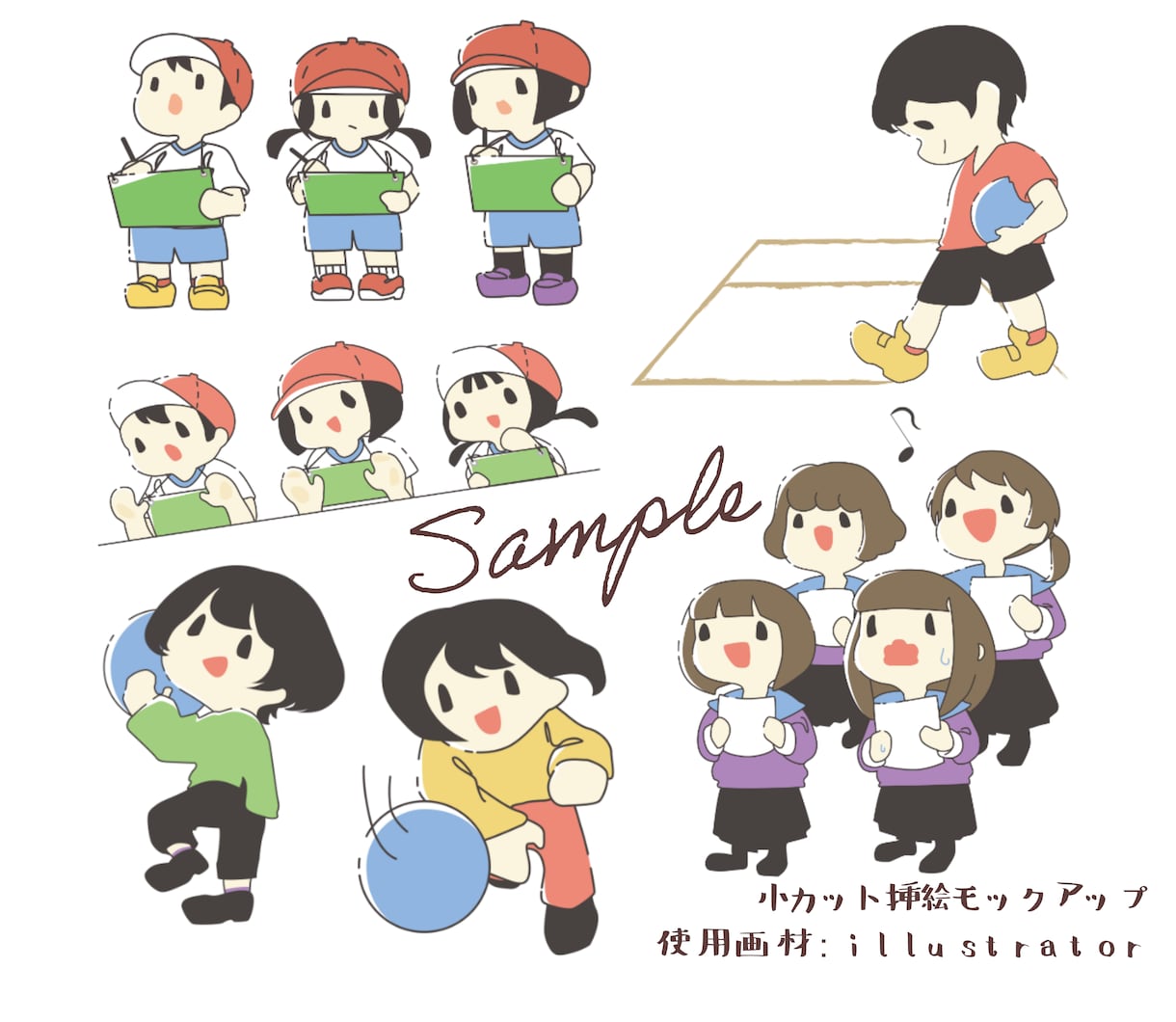 定期購入向け！イラスト作成承ります 待ち受けカレンダーや挿絵などにおすすめ！2ヶ月以降は５％割引 イメージ5