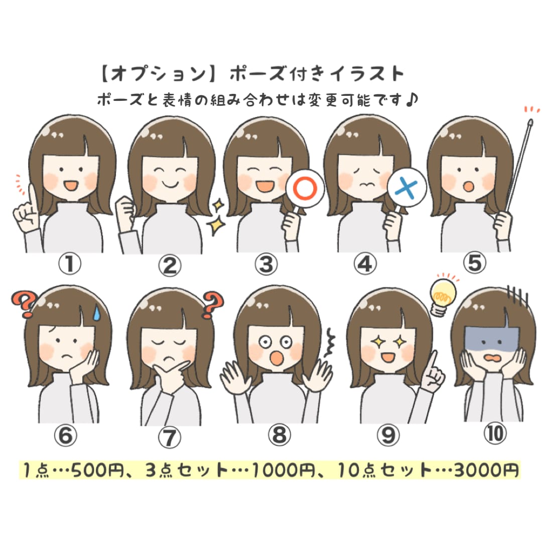 お特な24点セット！表情イラストお描きします 【使いやすい表情がぎゅっと詰まったセット！各種SNSに♪】 イメージ5