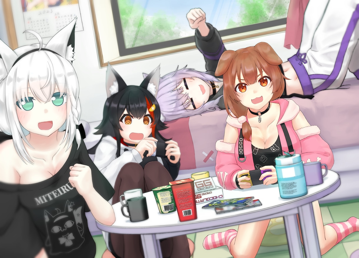 キャラクターイラストお描かきます アイコンから全身絵、背景有の絵までお描きします！ イメージ2