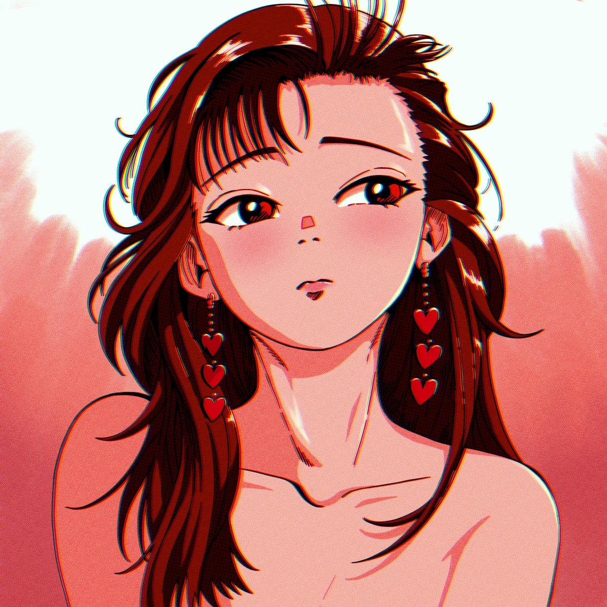 アニメ風キャラクター 絵画 SNSアイコンなどのイラストお描きします 90年代アニメ風☆ポップ