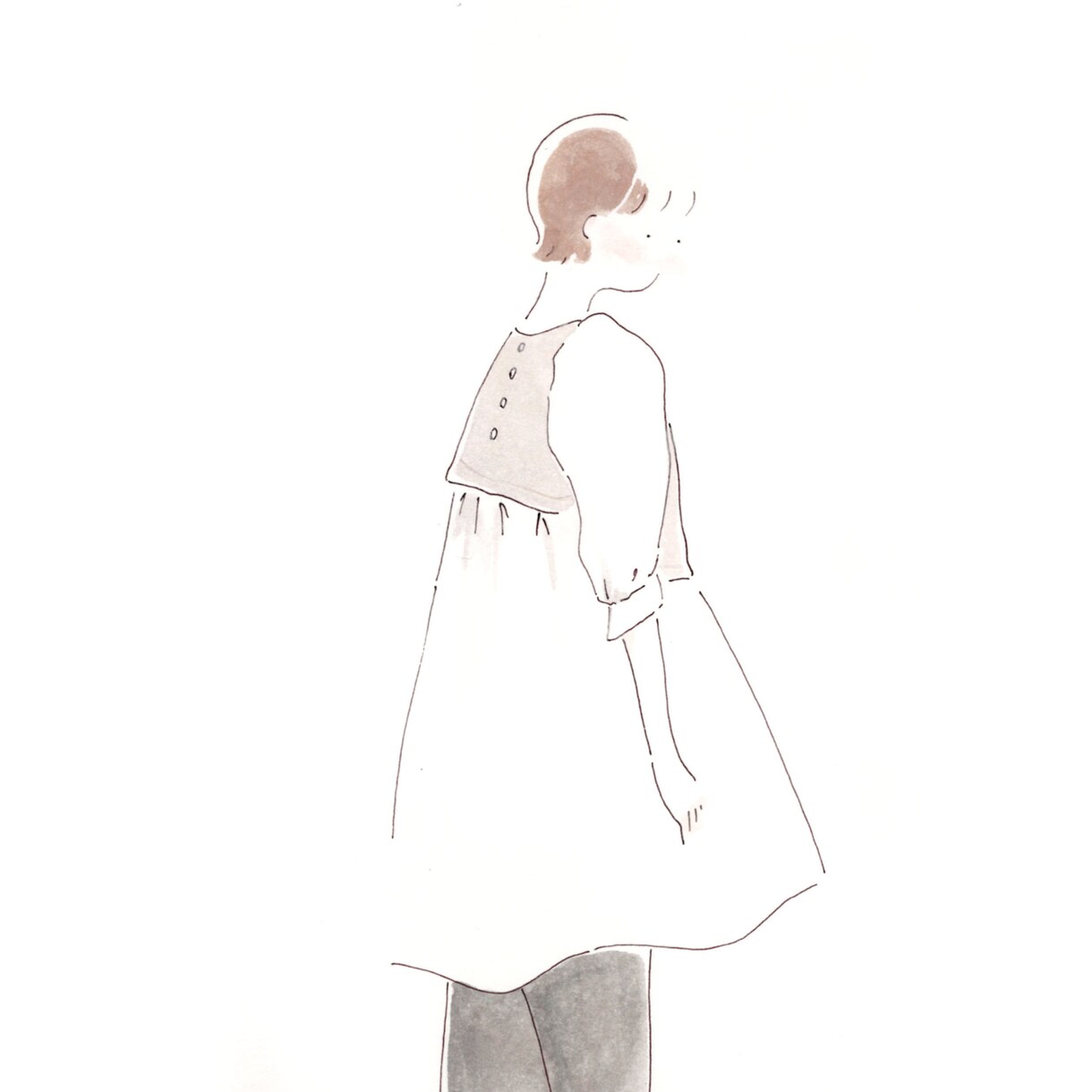淡く優しい雰囲気の人物カット描きます イメージを膨らませるための挿絵に イメージ1