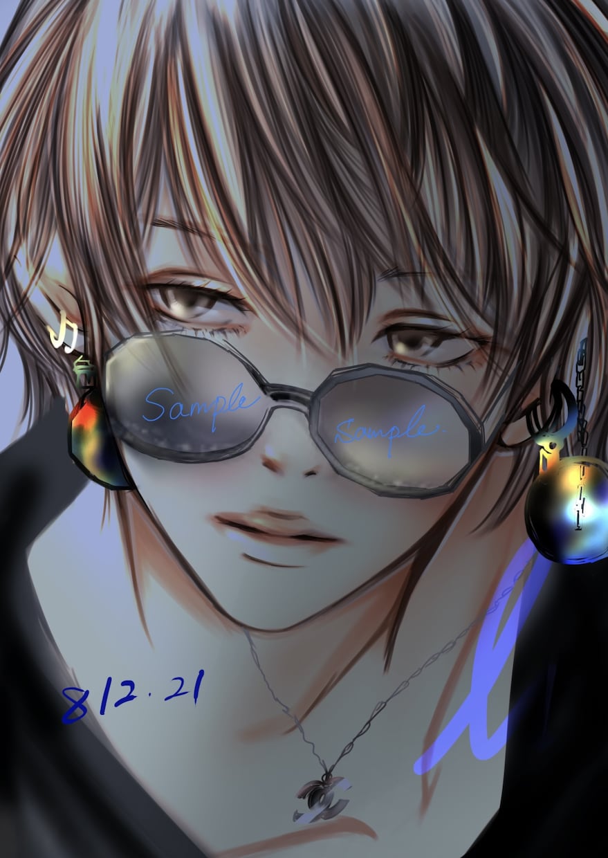 1枚絵、透明感のある男の子の絵を描きます 1枚絵.YouTube やspoon配信用アイコンを描きます イメージ5