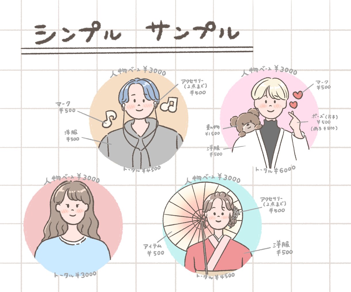 3パターンの中からお好きな似顔絵描きます アイコンやプレゼント、サイト等、使いやすいイラスト イメージ5
