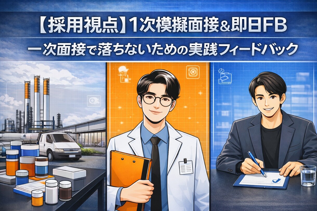新卒学生対象☔現役採用担当が即日FBします 模擬面接▹▸採用側の視点で改善点を具体的にお伝えします イメージ1