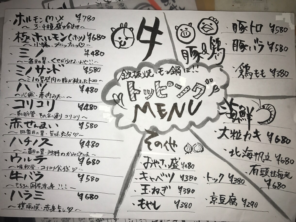 飲食店のメニュー、ポップに筆ペンなどで書きます 飲食店のメニューをポップな感じにしたい方へ イメージ2