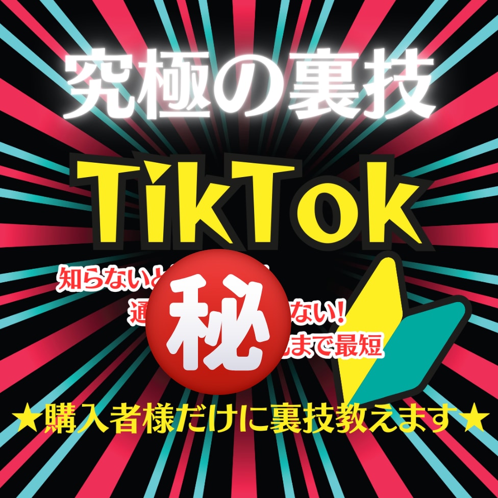 誰も教えない！㊙️最終！完全マニュアル教えます TikTokティックトック超初心者でも大丈夫完全版！ イメージ1