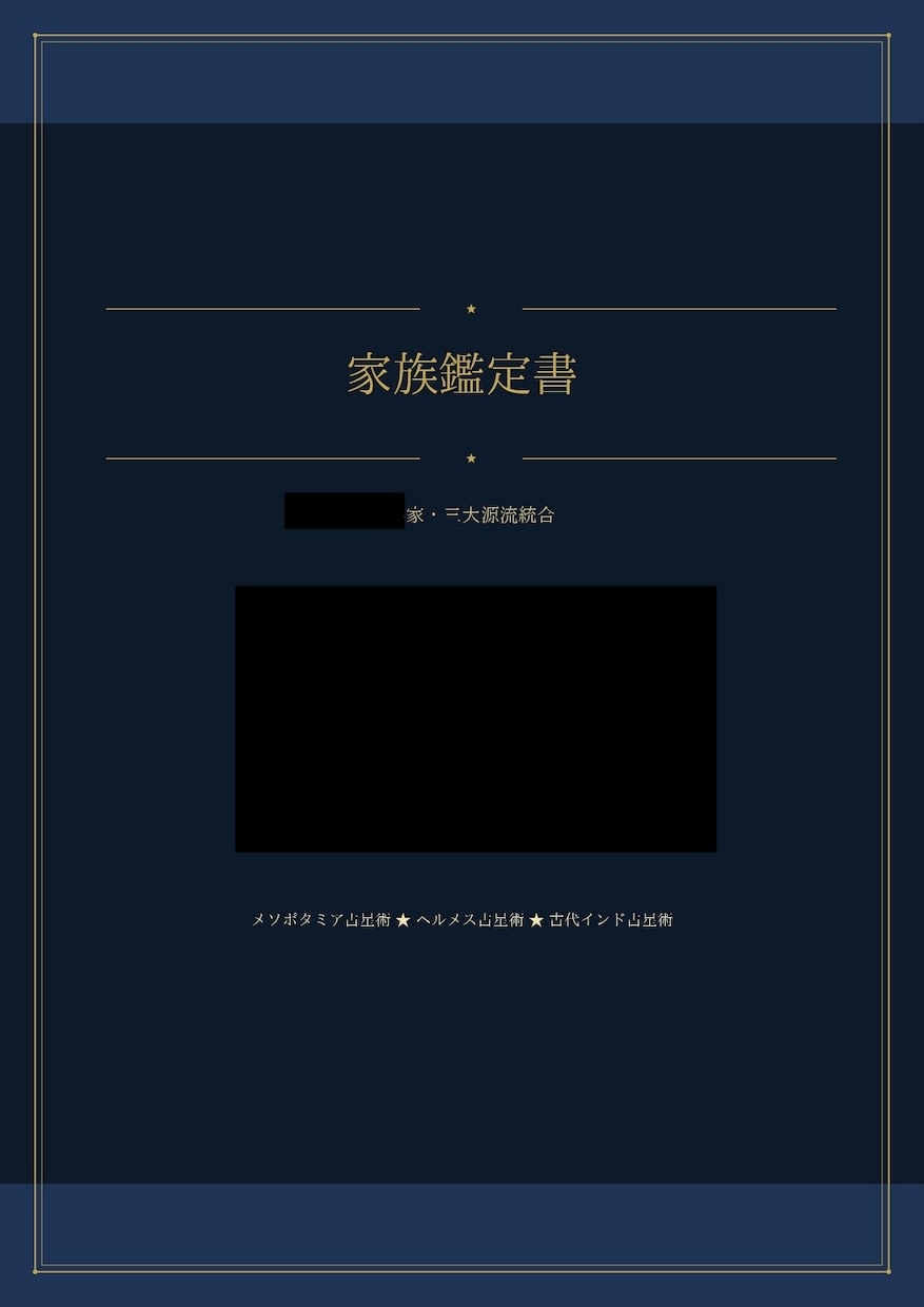 古代占星術であなたのご家族を鑑定します 家族の気風、兄弟を含めた家族の役割と、関係性や響き方まで イメージ4