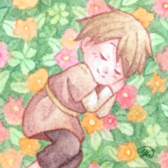 水彩色鉛筆で“ミニ原画”を描きます 絵本のような温かく優しい絵が得意です！ イメージ8