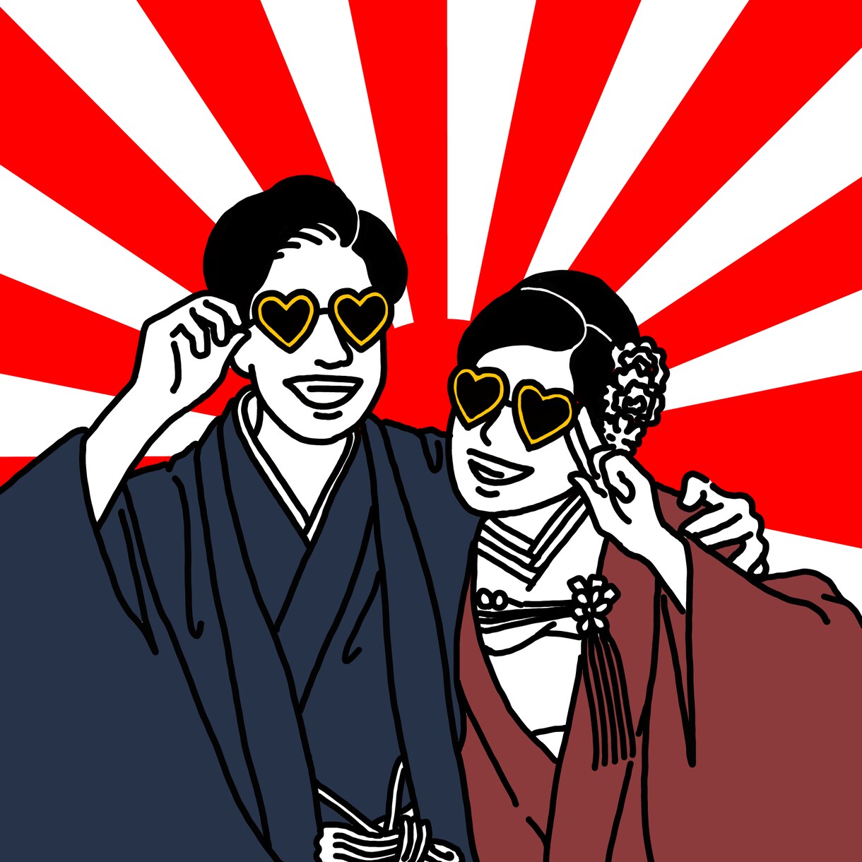 写真をもとにカップルやご友人とのイラスト描きます 結婚式のペーパーアイテム、プレゼントや、インテリアにも！ イメージ7