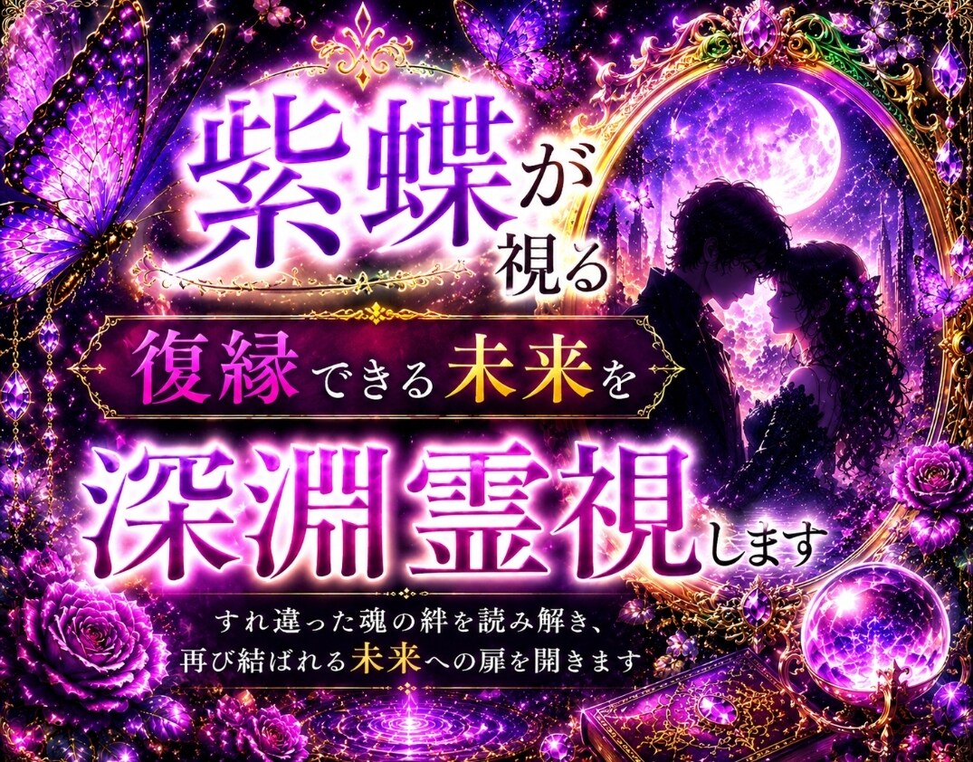 復縁鑑定｜すれ違った魂の絆を深淵霊視します 離れた縁にも、まだ語られていない想いが眠っています。 イメージ1