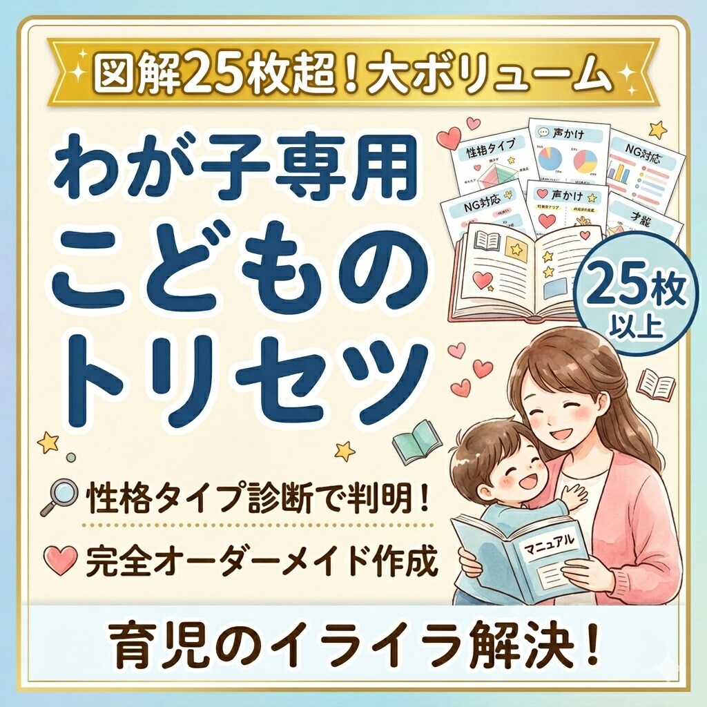 こどものトリセツ｜お子さんの性質診断します オーダーメイドのトリセツで、接し方のヒントをお伝えします イメージ1
