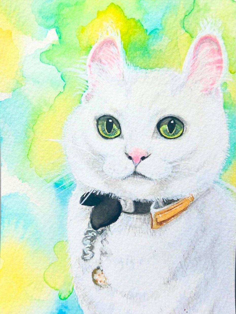 大切なペットをやさしく描きます 水彩手描きの似顔絵（原画郵送・額装オプションあり） イメージ1