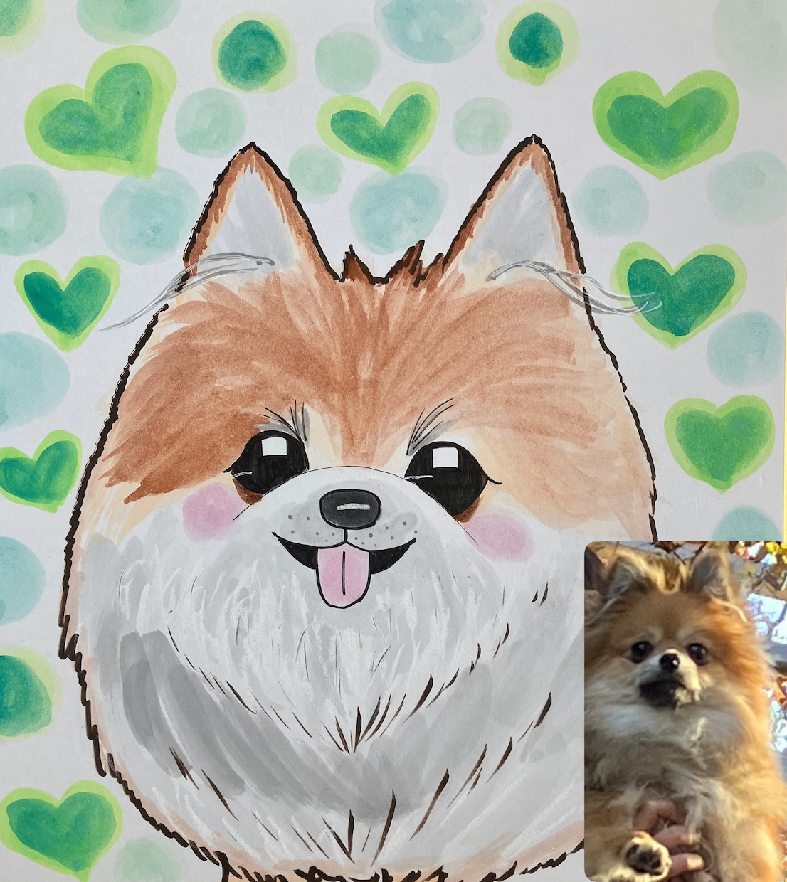 送料無料　手描きの優しい似顔絵（名前詩）描きます 誇張し過ぎない温かい似顔絵です。プレゼントにどうぞ イメージ6