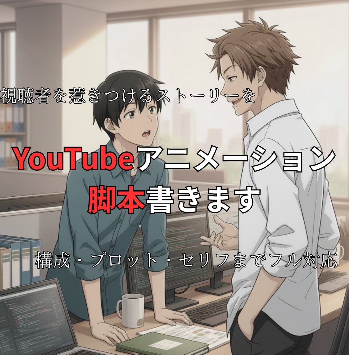 YouTubeアニメシリーズの企画・脚本を作ります 世界観設計からキャラ設定、シーズン構成までお任せください。 イメージ1