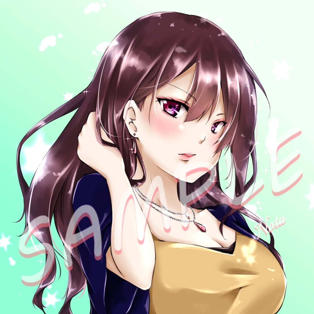 ツヤのある綺麗系のイラストお描き致します SNS用のアイコン制作等承ります イメージ3