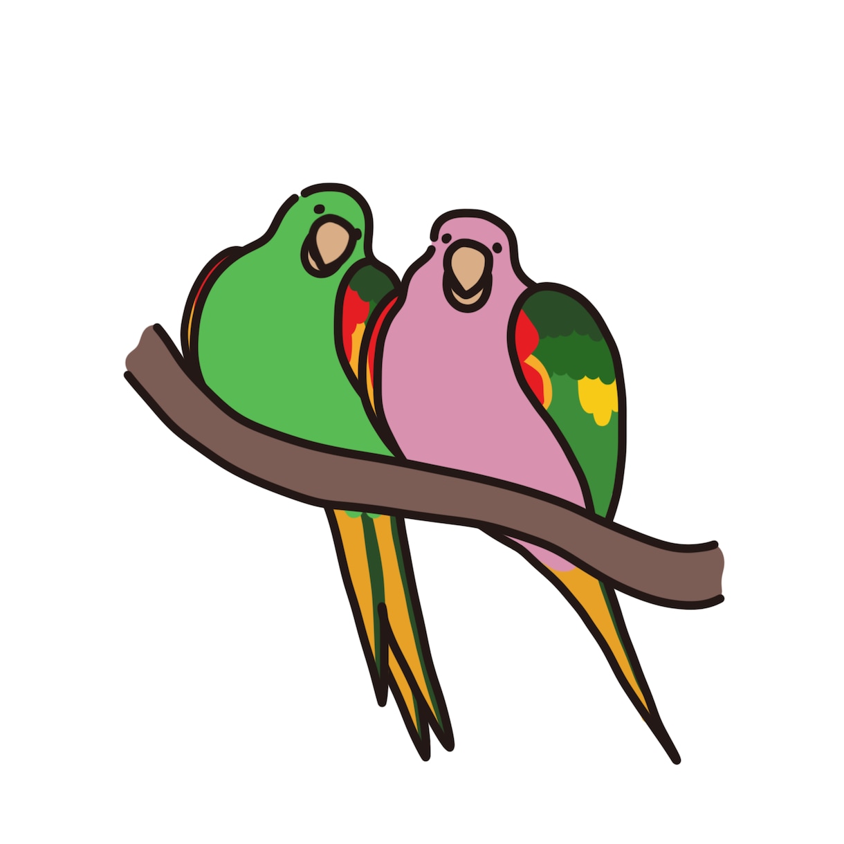 アイコン風　鳥イラスト　描きます ワンポイント凝ったユニークさ。鳥が得意。動物もOK♪ イメージ2
