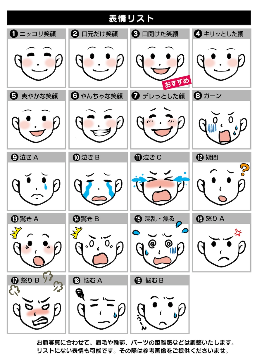 アイコン修正＆表情差分作成します ※アイコン制作サービス購入者様専用ページとなります。 イメージ3