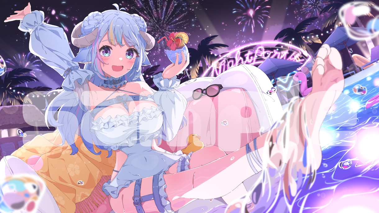 配信サムネ、歌みた、アイコンなんでも描きます 可愛く、元気なキャラクターに仕上げます！ イメージ5