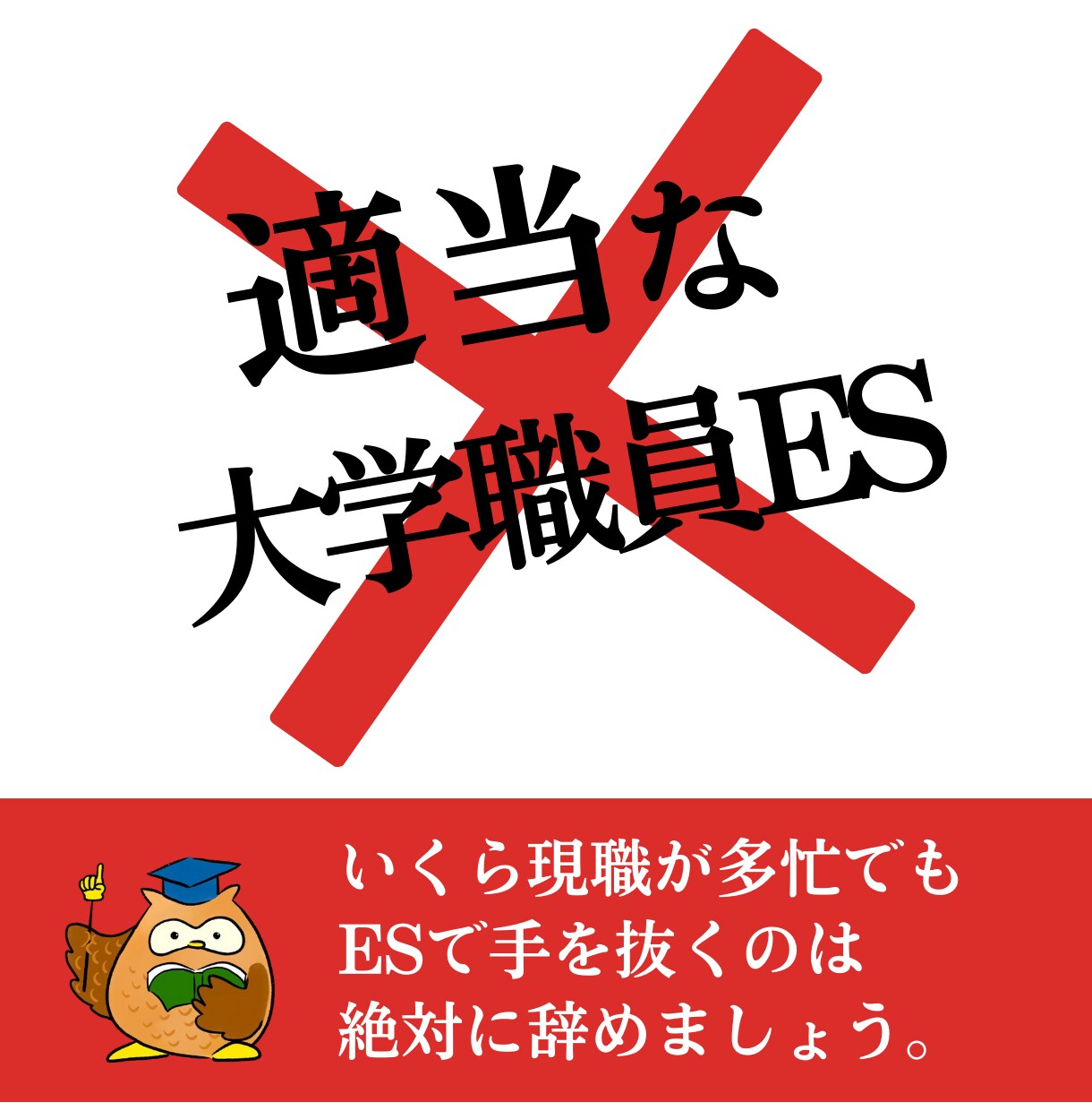 大学職員のES、職務経歴書(志望動機)作成助けます ES作成お助け！国立、私立大学職員、新卒・第二新卒・転職OK イメージ3