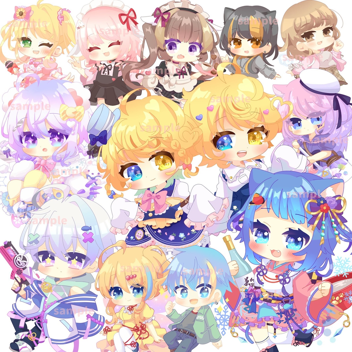 商用利用可★デフォルメイラストお描かきします 商用利用可能！デフォルメ、ちびキャラ イメージ1
