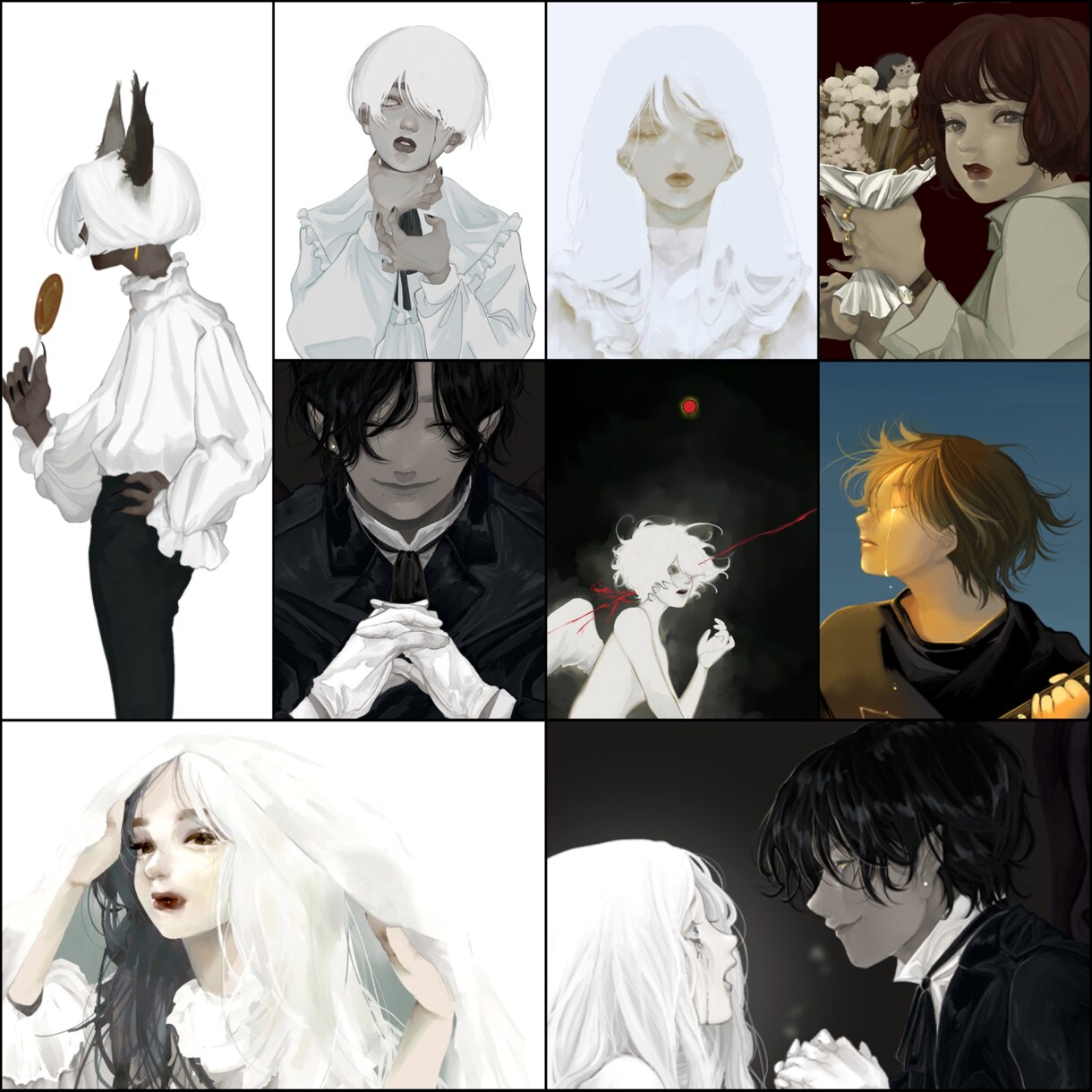 本の表紙お描きします ダークで不穏で少し不気味だけど美しさもある絵画のように イメージ2