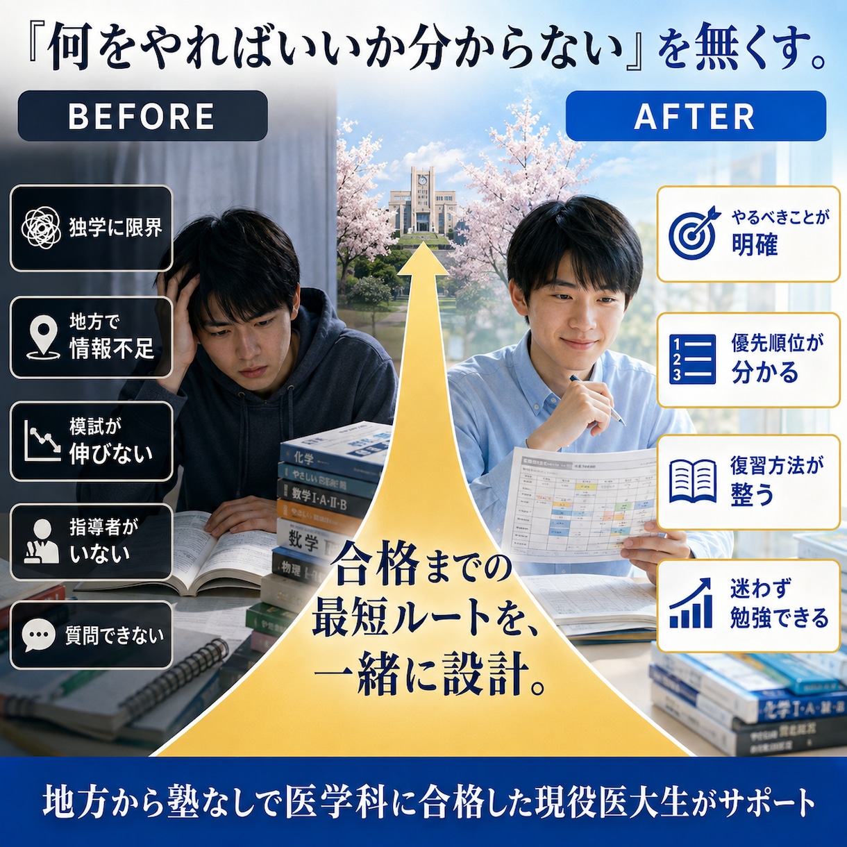 地方高校から医学科へ！現役医大生が本気で指導します 京医・阪医クラスの講師陣！全教科対応可能 イメージ2