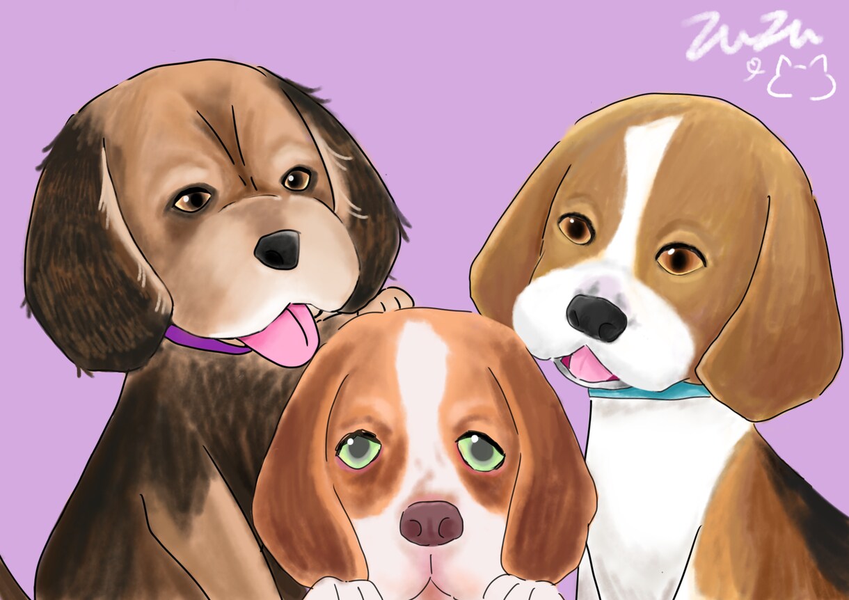 ウチの子イラスト描きます 大切なペットのイラストを描かせてください！【模写】 イメージ4