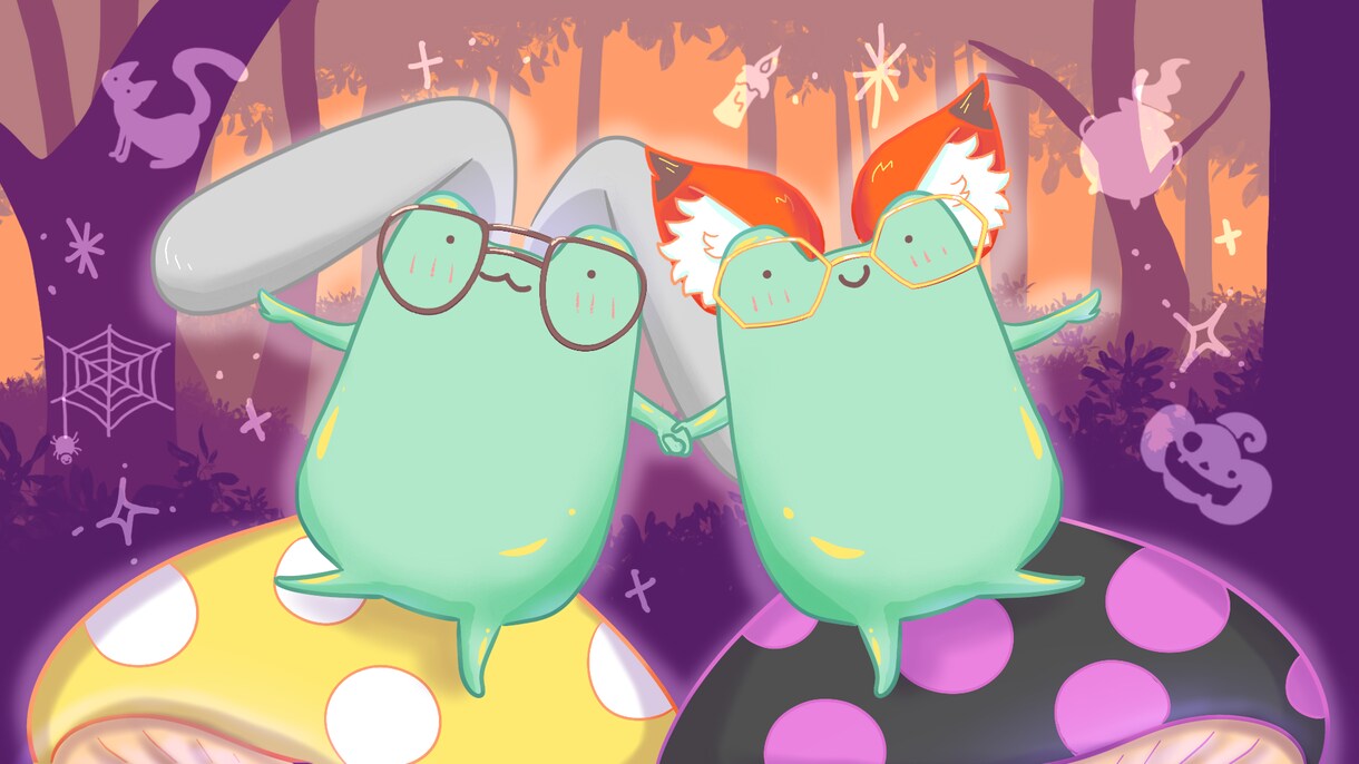 ゆるかわな動物イラスト(カエルカタツムリ)描きます シール、アイコン、アクキー用なんでも可愛く描けます。 イメージ7