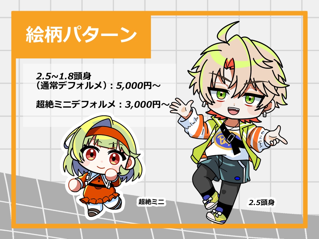 ポップでかわいい！ミニキャライラストを制作します 頭身いろいろ！お選びいただけます！ イメージ2
