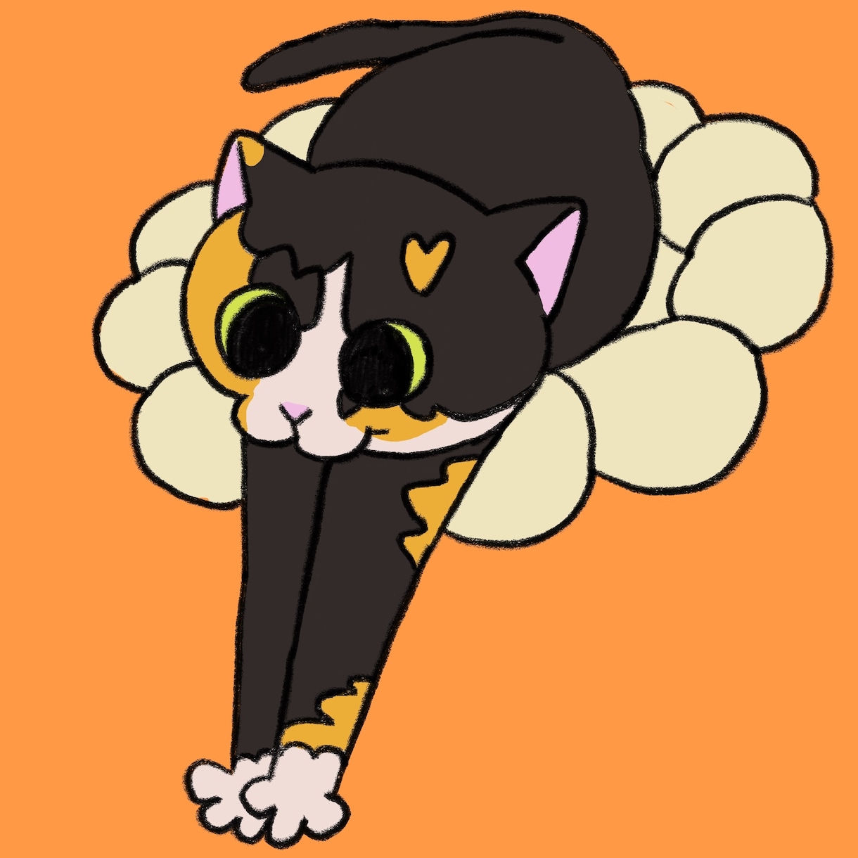 猫ちゃんの愉快な似顔絵を描きます 走り回ってる様なアグレッシブから凛としたおすましまで イメージ1