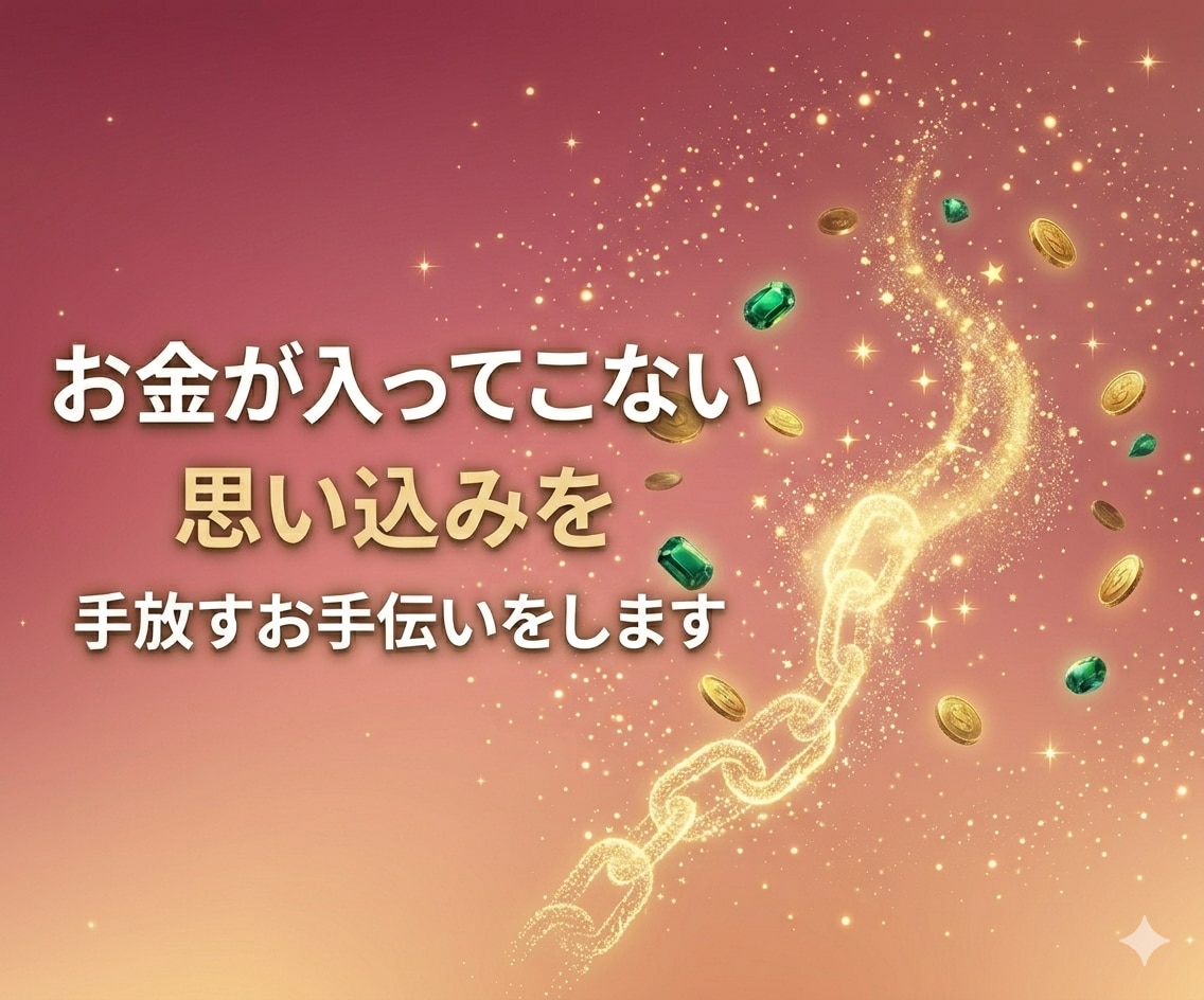 お金が入ってこない思い込みを手放します 潜在意識に眠るお金のブロックを解放します イメージ1