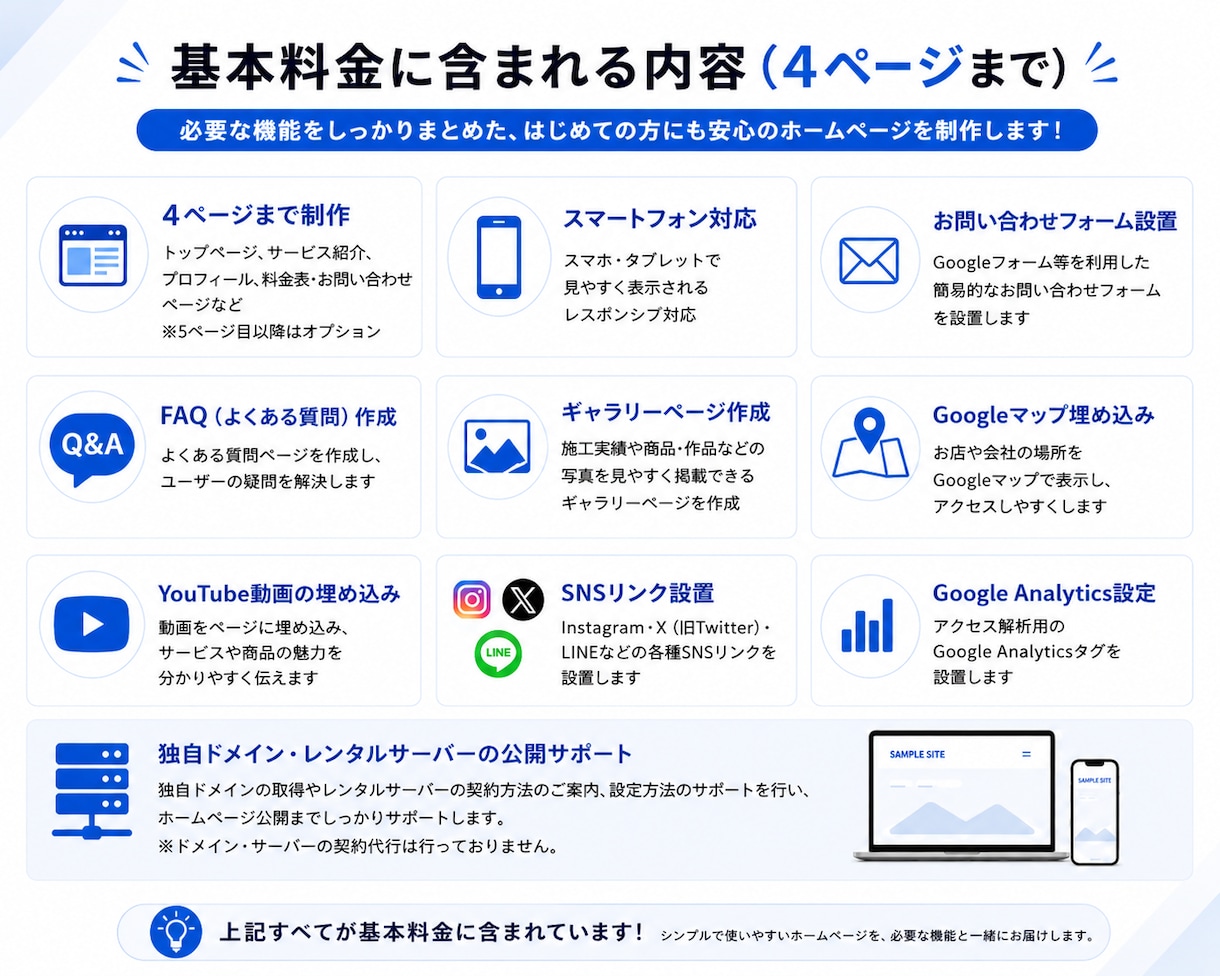 最短14日！ホームページを制作します 個人・小規模事業者向けに、見やすく伝わるサイトを作ります イメージ3