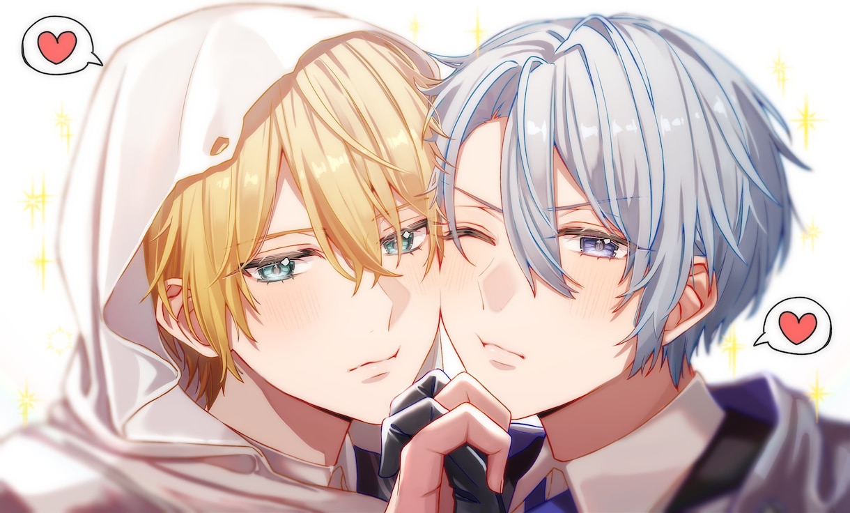 キラキラで魅力的なキャラクターイラスト描きます 全身から顔アップ、男女キャラ幅広く対応 イメージ9