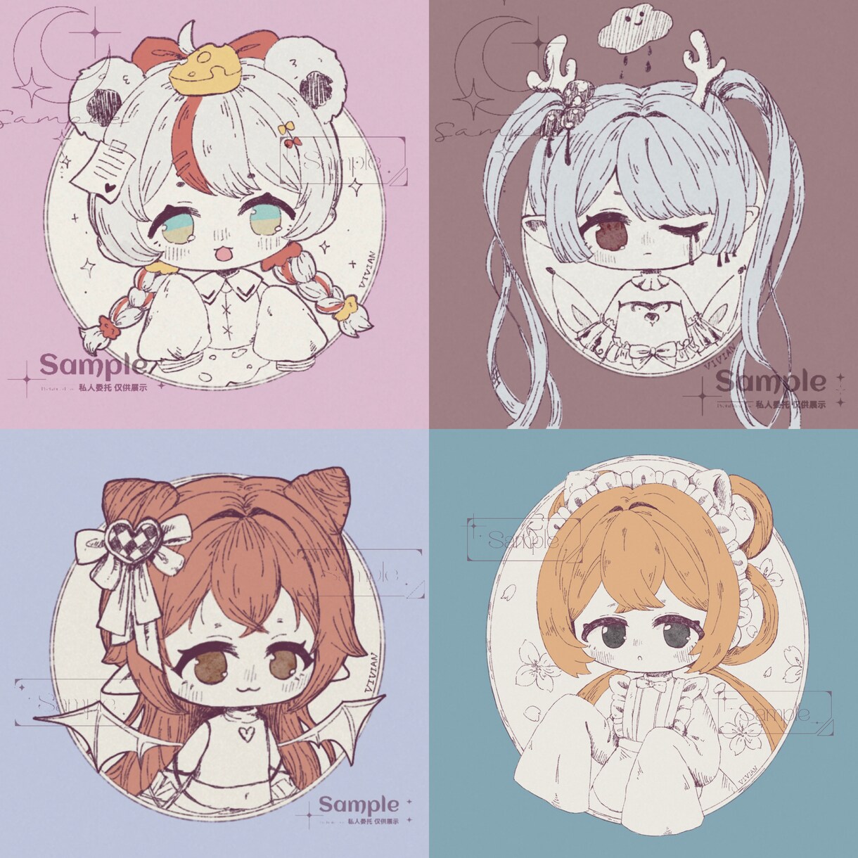 かわいいオリジナルのイラストを描きます かわいいイラストで、SNS用アイコン、ヘッダーを作成！ イメージ3