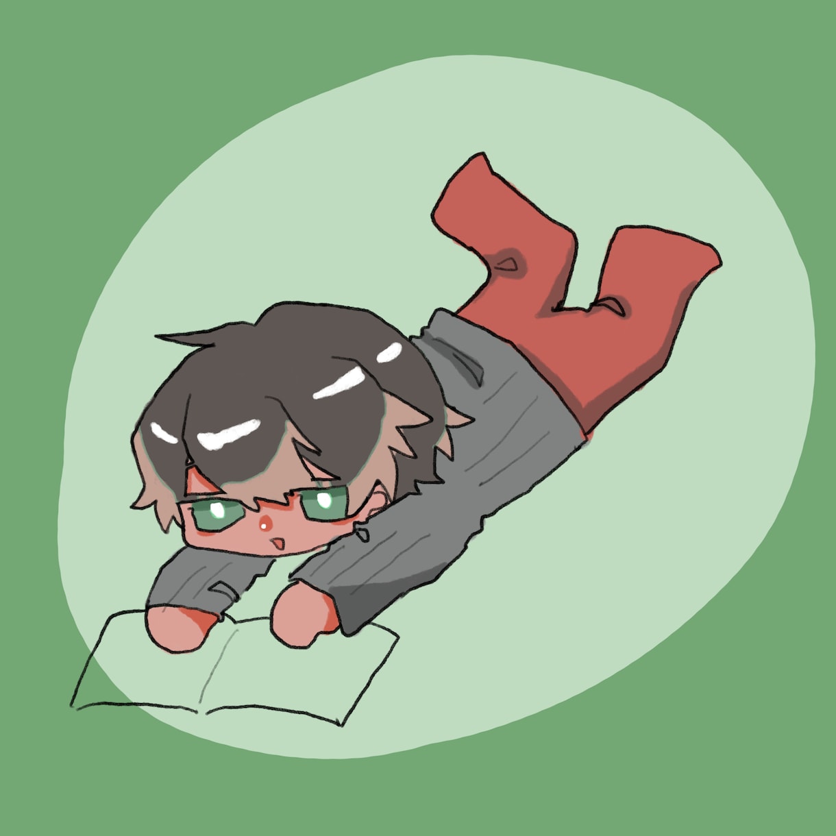 のんびりしたアイコン描きます 寝転んでるのんびりした子達を描きます イメージ1