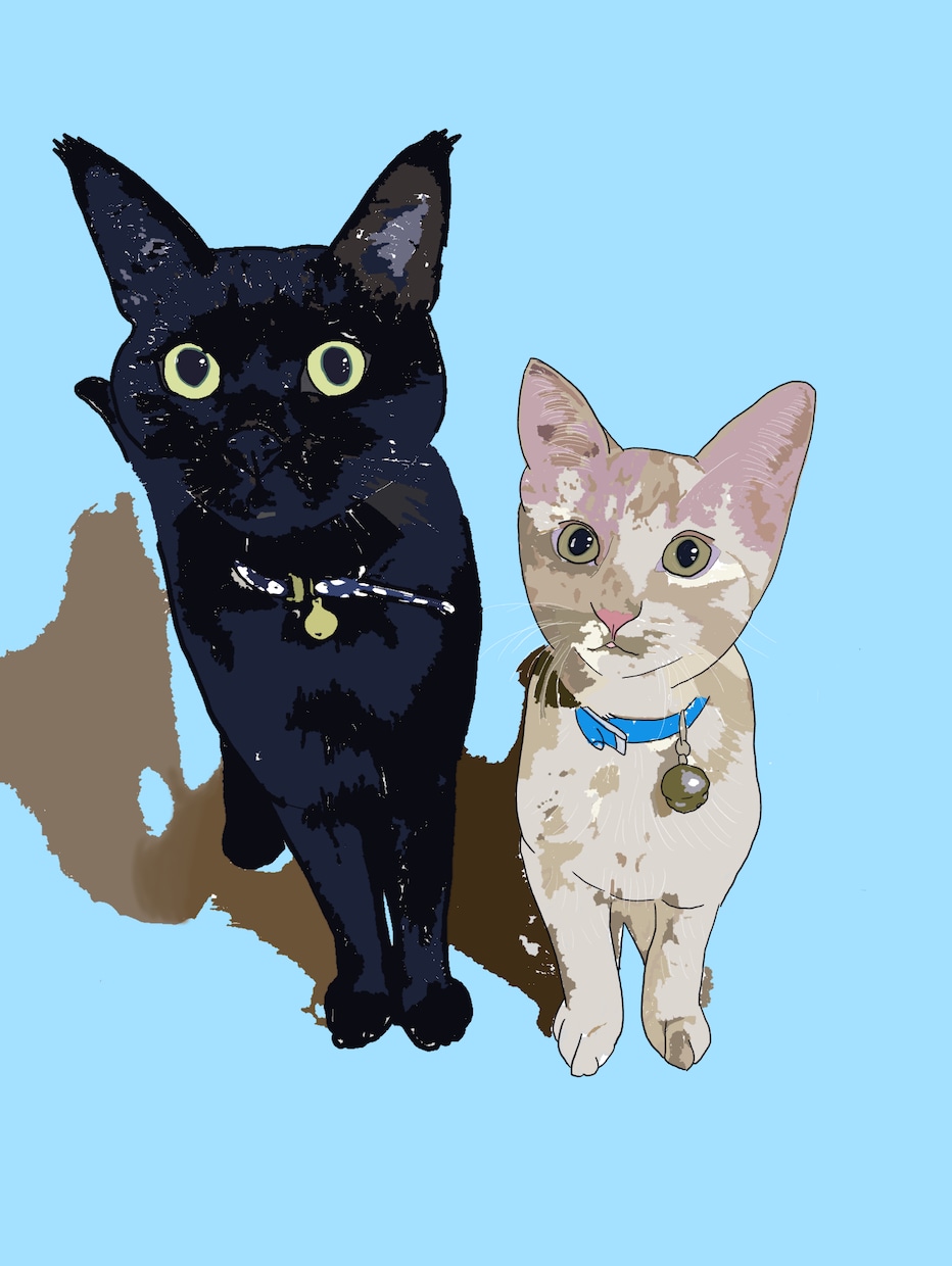 やさしい手描き風のペットイラスト描きます 大切なペットをふんわり可愛く描きます イメージ2