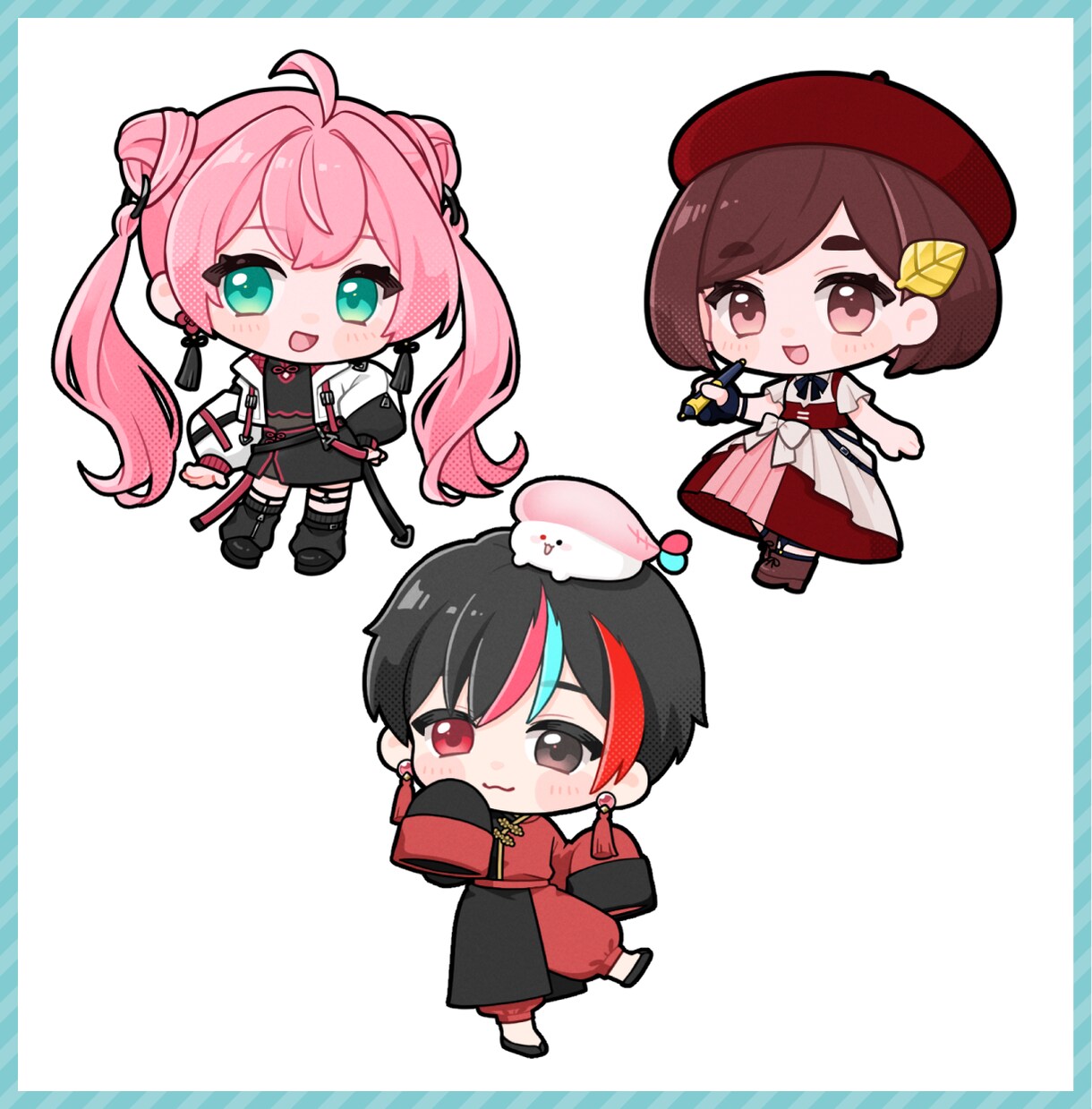 SNSアイコンに！かわいいちびキャラ描きます ＊ポップでかわいい2頭身デフォルメキャライラスト＊ イメージ3