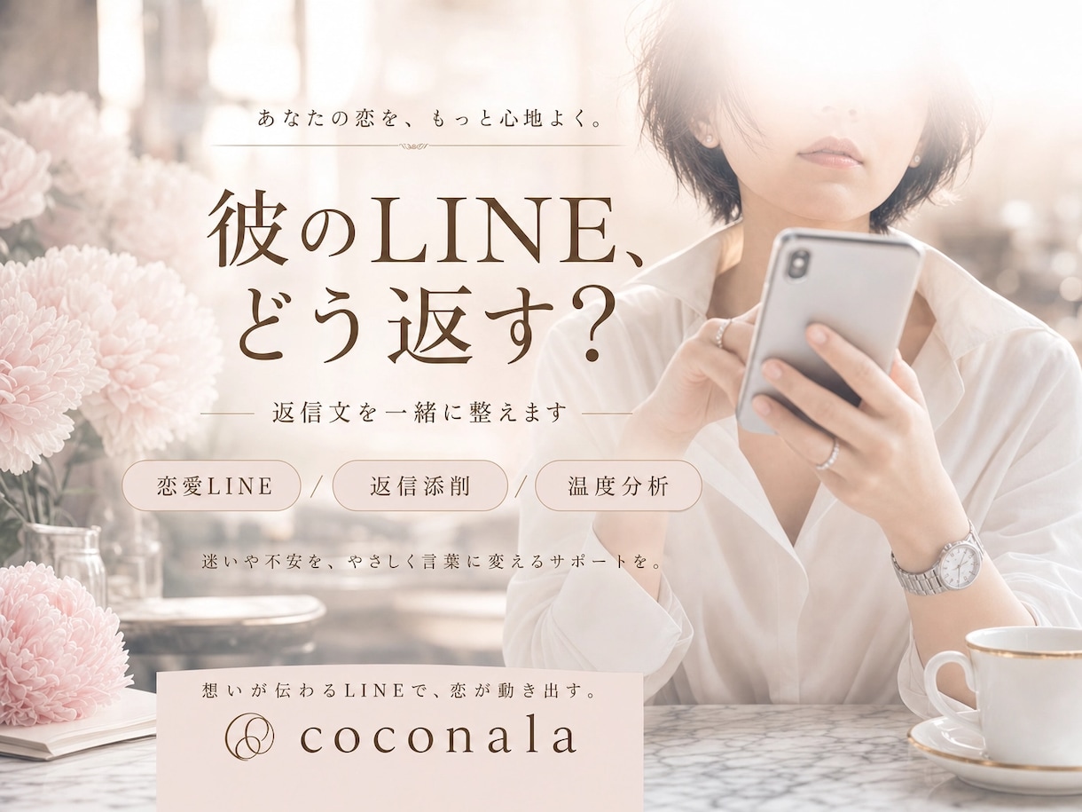 恋愛LINEの返信を添削します 彼の本音と温度差を一緒に整理します イメージ1