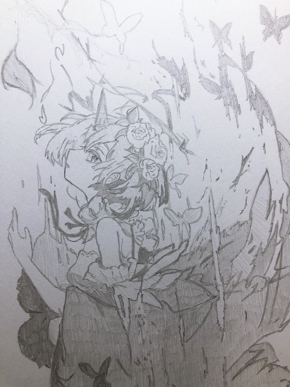 鉛筆画で好きなキャラクターを描きます 鉛筆画で描かれた手書きイラスト、1枚どうですか？ イメージ6