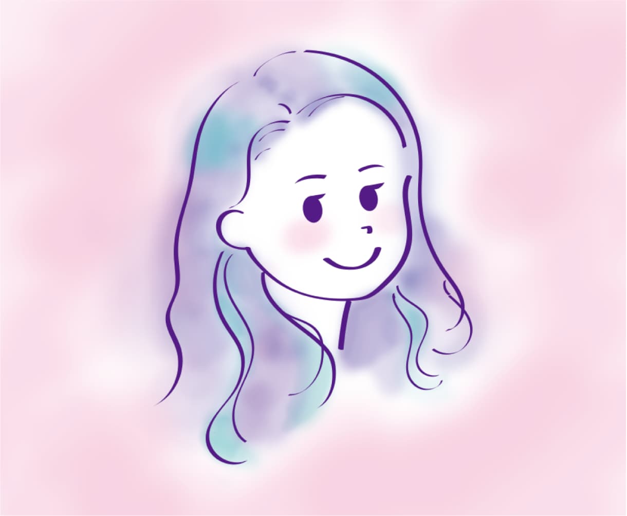 ふんわり好印象な似顔絵描きます 背景に、バック・植物、ありなしでお渡しできます イメージ1
