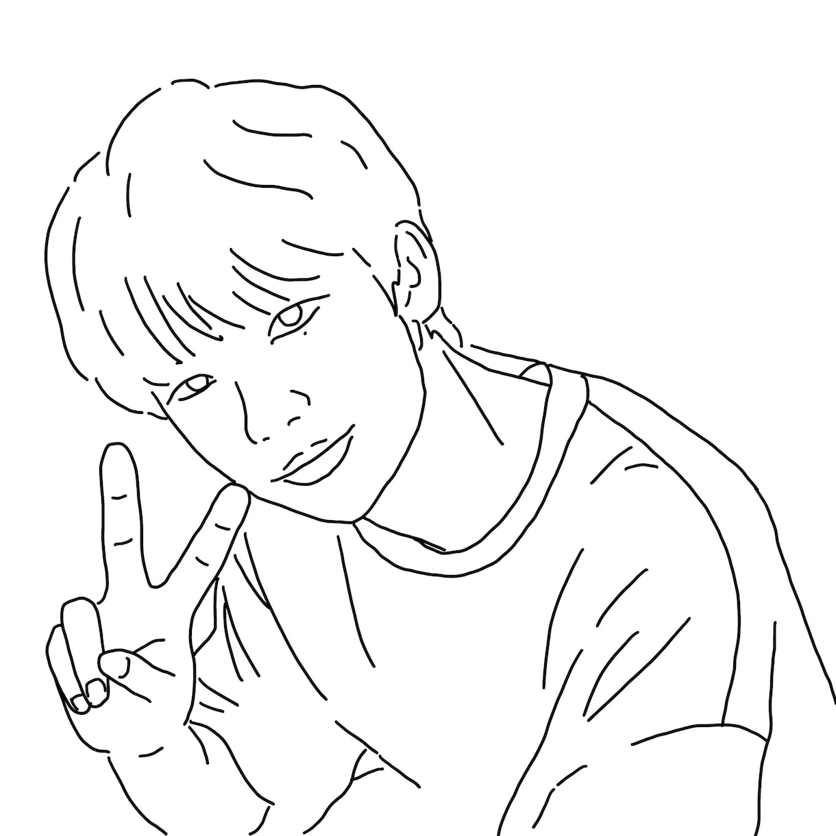 シンプルでおしゃれな線画似顔絵をお描きします SNSアイコン/似顔絵/挿絵/名刺 イメージ7