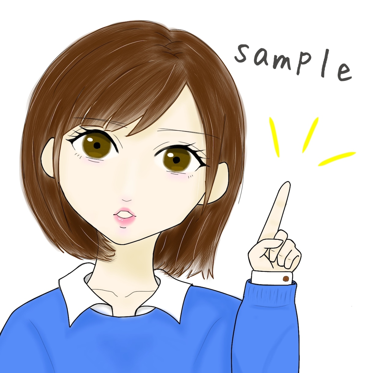 お顔、肩より上のアングルで描きます 一生懸命描いて、良いものをお届けできるよう頑張ります！ イメージ5