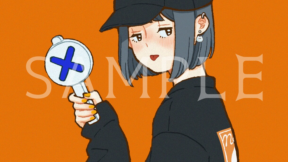 シンプルなイラストを描きます 歌ってみた等に利用できる背景ベタ塗りのシンプルなイラスト イメージ9