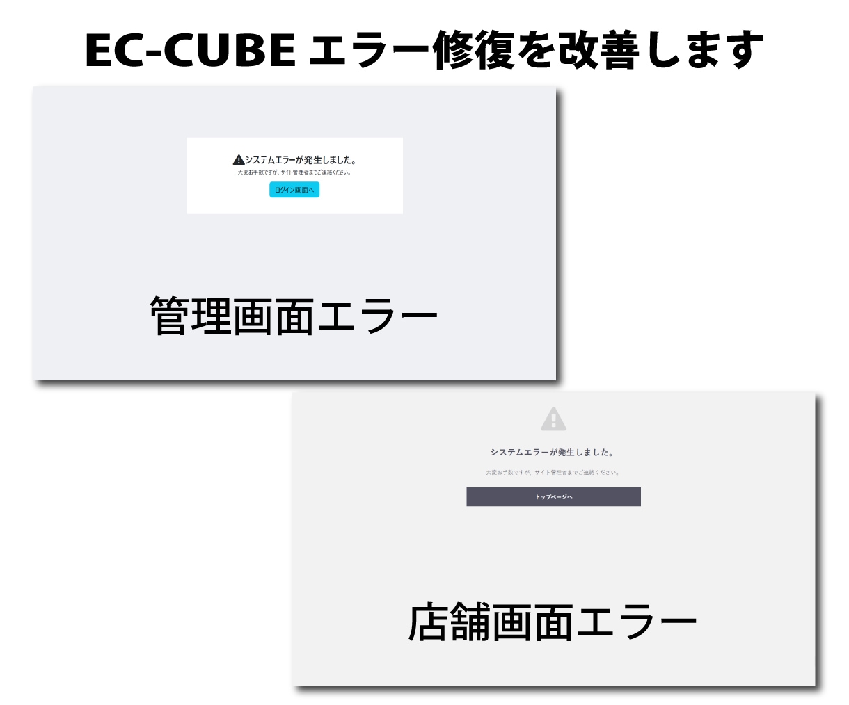 EC-CUBEのエラー改善いたします EC-CUBE4でエラー画面が表示された問題を改善致します イメージ2