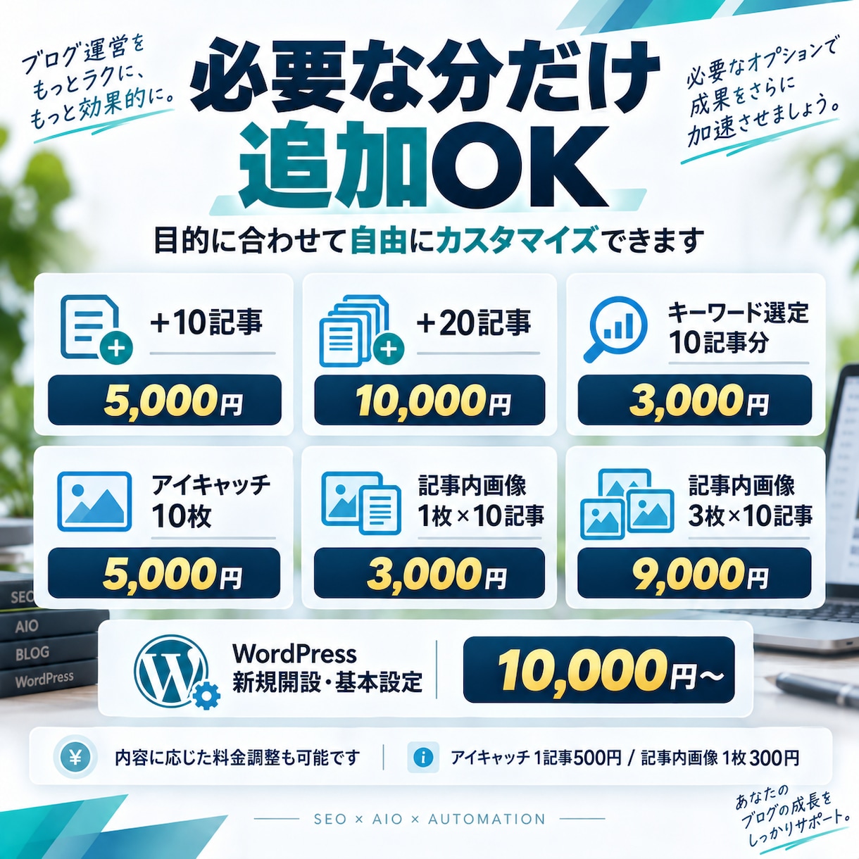 3名限定✦SEO×AIOブログを自動更新します SEOとAI検索を意識しブログ更新を効率化します イメージ4